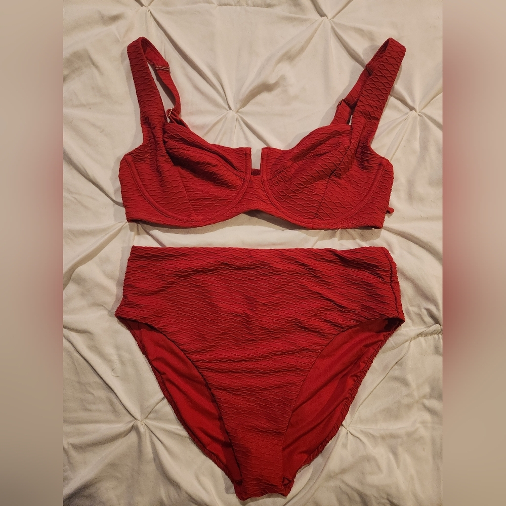 Victoria's Secret Red Bikini Top & Bottoms
